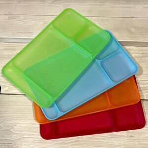 Tupperware Divided Picinic Trays Multi-Color